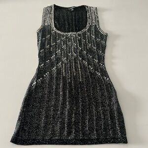 Sparkly Le Chateau sequins knit tank / tunic